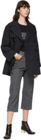Thumbnail for your product : MM6 MAISON MARGIELA Navy Crushed Wool Trench Coat