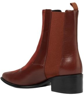 Loewe Leather And Suede Ankle Boots