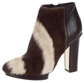 Devi Kroell Ponyhair Printed Ankle Boots
