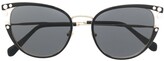 Thumbnail for your product : Miu Miu Eyewear Faux-Pearl Cat-Eye Frame Sunglasses