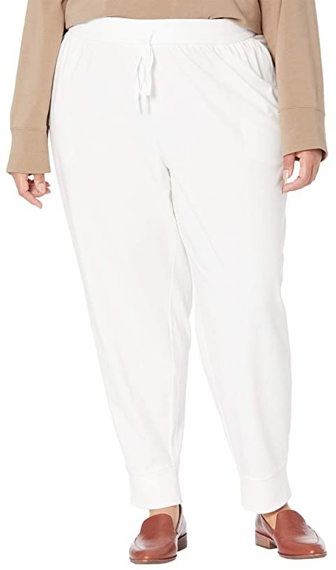plus size white cotton pants