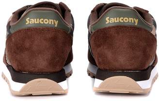 Saucony Jazz Brown Suede And Camouflage Fabric Sneaker