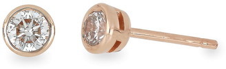 Bony Levy 14K Rose Gold Bezel Set Diamond Stud Earrings - 0.75 ctw