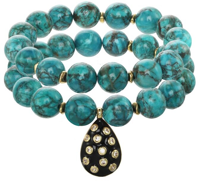 Rachel Reinhardt 14K Plated Charm Bracelet