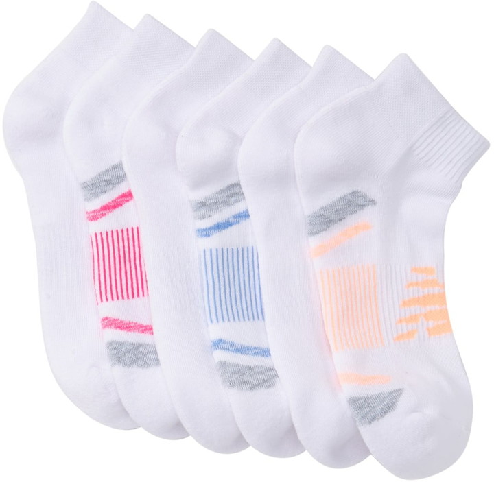 New Balance Active Cushion Quarter Crew Performance Socks Pack of 6