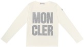 Thumbnail for your product : Moncler Enfant Embroidered logo stretch cotton top