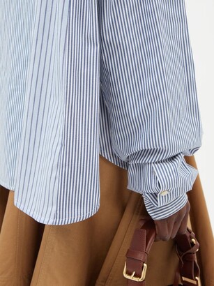 colville Patch-pocket Striped Cotton-poplin Shirt - Blue Stripe