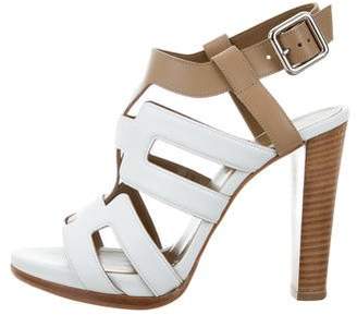 Hermes Leather Cage Sandals