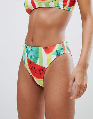 Jaded London Watermelon High Leg Bikini Bottoms