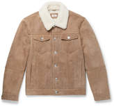 Thumbnail for your product : Brunello Cucinelli Shearling Trucker Jacket - Men - Sand
