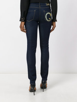 Class Roberto Cavalli logo print skinny jeans