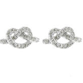 Thumbnail for your product : Sydney Evan Love Knot Diamond Studs - White Gold