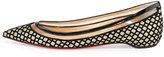 Thumbnail for your product : Christian Louboutin Paulina Glittered Red-Sole Flat