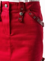 Thumbnail for your product : Christian Dior 2000s Pre-Owned Leather Strapped Fitted Skirt