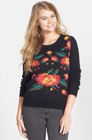 Thumbnail for your product : Frenchi Rose Knit Pullover (Juniors)