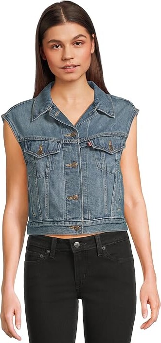 Levi's(r) Premium Shrunken 90s Vest Women's Coat Stop Flaxing : XS, Cotton/Linen