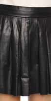 Thumbnail for your product : Alice + Olivia Box Pleat Leather Skirt