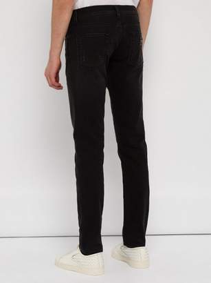 Dolce & Gabbana Distressed Skinny Leg Jeans - Mens - Dark Grey