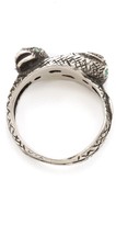 Thumbnail for your product : Pamela Love Snake Ring with Diamonds & Emeralds