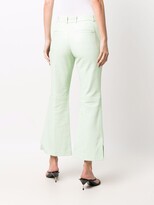 Thumbnail for your product : AMI Paris Short Flared Leather Trousers