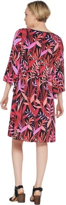 Bob Mackie Tropical Paradise Print Knit Dress