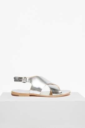 French Connection Mia Crossover Leather Slingback Sandals