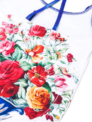Dolce & Gabbana Kids floral print swimsuit