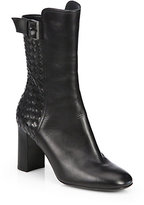 Thumbnail for your product : Bottega Veneta Woven Leather Mid-Calf Boots