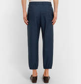 Thumbnail for your product : Gucci Slim-Fit Cropped Grosgrain-Trimmed Twill Trousers
