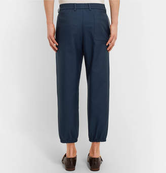Gucci Slim-Fit Cropped Grosgrain-Trimmed Twill Trousers