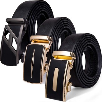 Barry.Wang Fashion Leather Belt Brown Designer Belts for Men Fashion  Cowhide Strap No Buckle 35MM Wide
