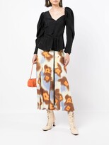 Thumbnail for your product : REJINA PYO Remi floral-print midi skirt