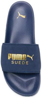 Puma logo slider sandals