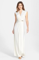 Thumbnail for your product : Ellen Tracy Cinched Waist Jersey Maxi Dress