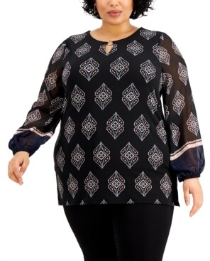 jm collection tops plus size