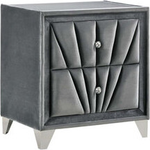 Everly Quinn Fabric Upholstered Nightstand with Two Drawers, a Perfect Blend of Style and Function for Your Bedroom Decor