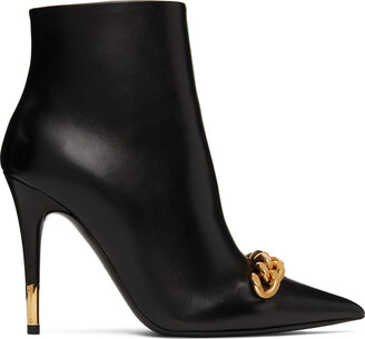 Tom Ford Black Iconic Chain Boots