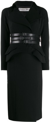 Christian Dior 2000s Pre-Owned Triple Belt Skirt Suit