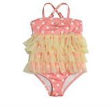 Thumbnail for your product : Miss Blumarine Polka Dot Printed Stretch Nylon Swimsuit