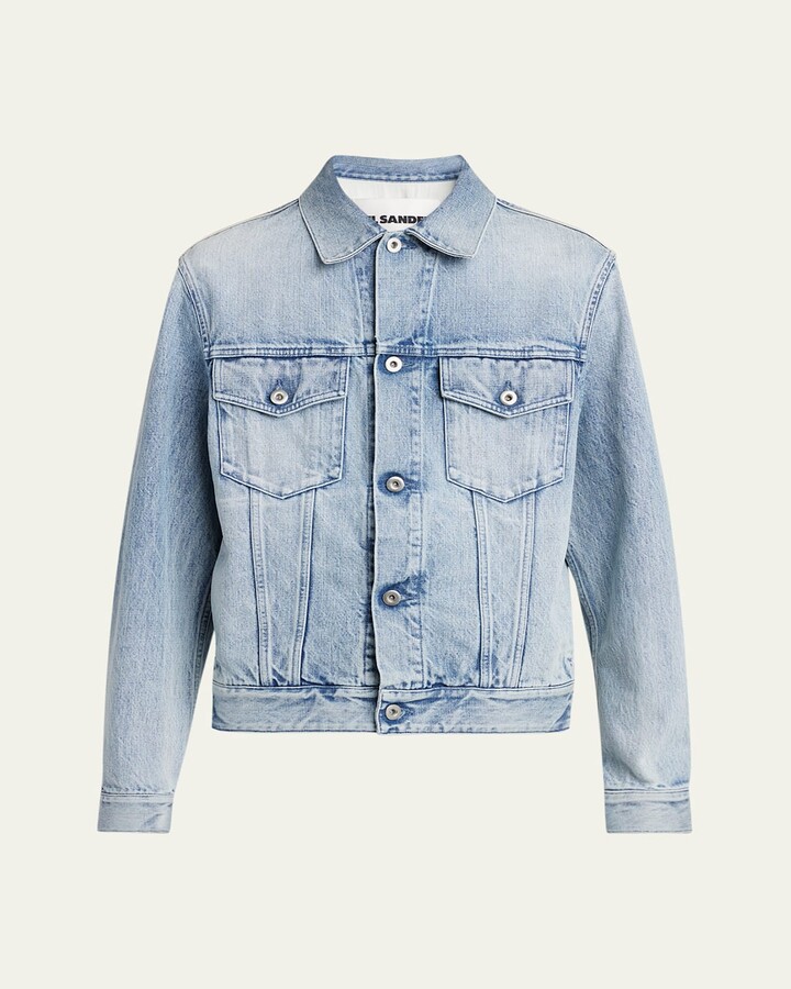 Men's Acid-Wash Denim Jacket