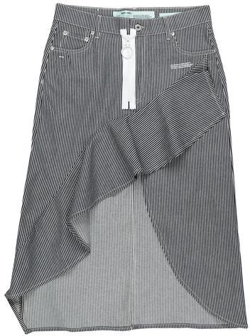 off white denim skirt