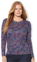 Thumbnail for your product : Lauren Ralph Lauren Plus Size Long-Sleeve Paisley-Print Top