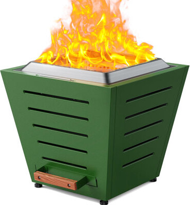 Latitude Run 20 Inch Smokeless Fire Pit Stainless Steel Outdoor Fireplace With Handles Ash Tray - Efficient Protection System Fireplace Tray Efficient Heating