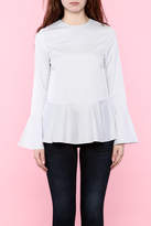 Thumbnail for your product : Sugar Lips White Pinstripe Blouse