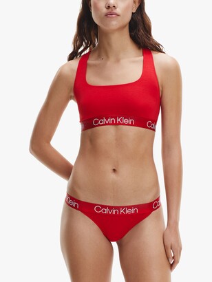 Calvin Klein Modern Structure Thong, Rustic Red - ShopStyle