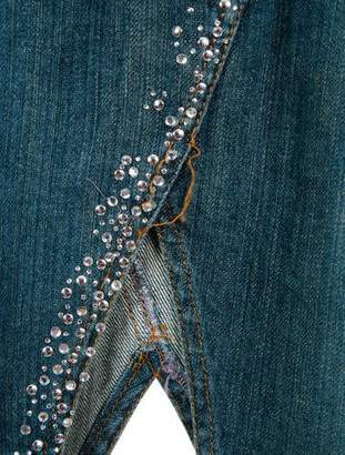 Miss Blumarine Girls' Embellished Denim Skirt