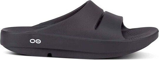Adult OOFOS OOahh Recovery Sandals M4/W6 Black