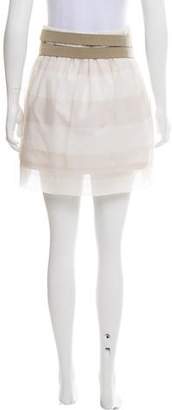 Brunello Cucinelli Striped Mini Skirt