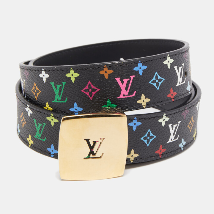 Louis Vuitton Multicolor Leopard Print Leather Buckle Belt 80 CM Louis  Vuitton