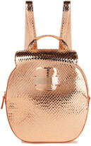 Thumbnail for your product : Sergio Rossi Sr1 Metallic Snake-effect Leather Backpack